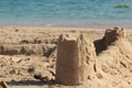 Château de sable sur la plage